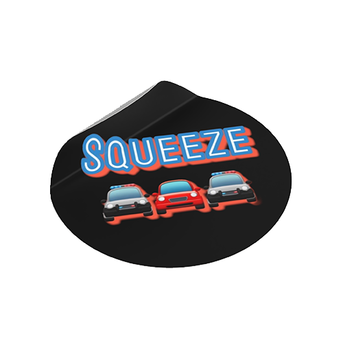 Squeeze Logo Round Vinyl Stickers