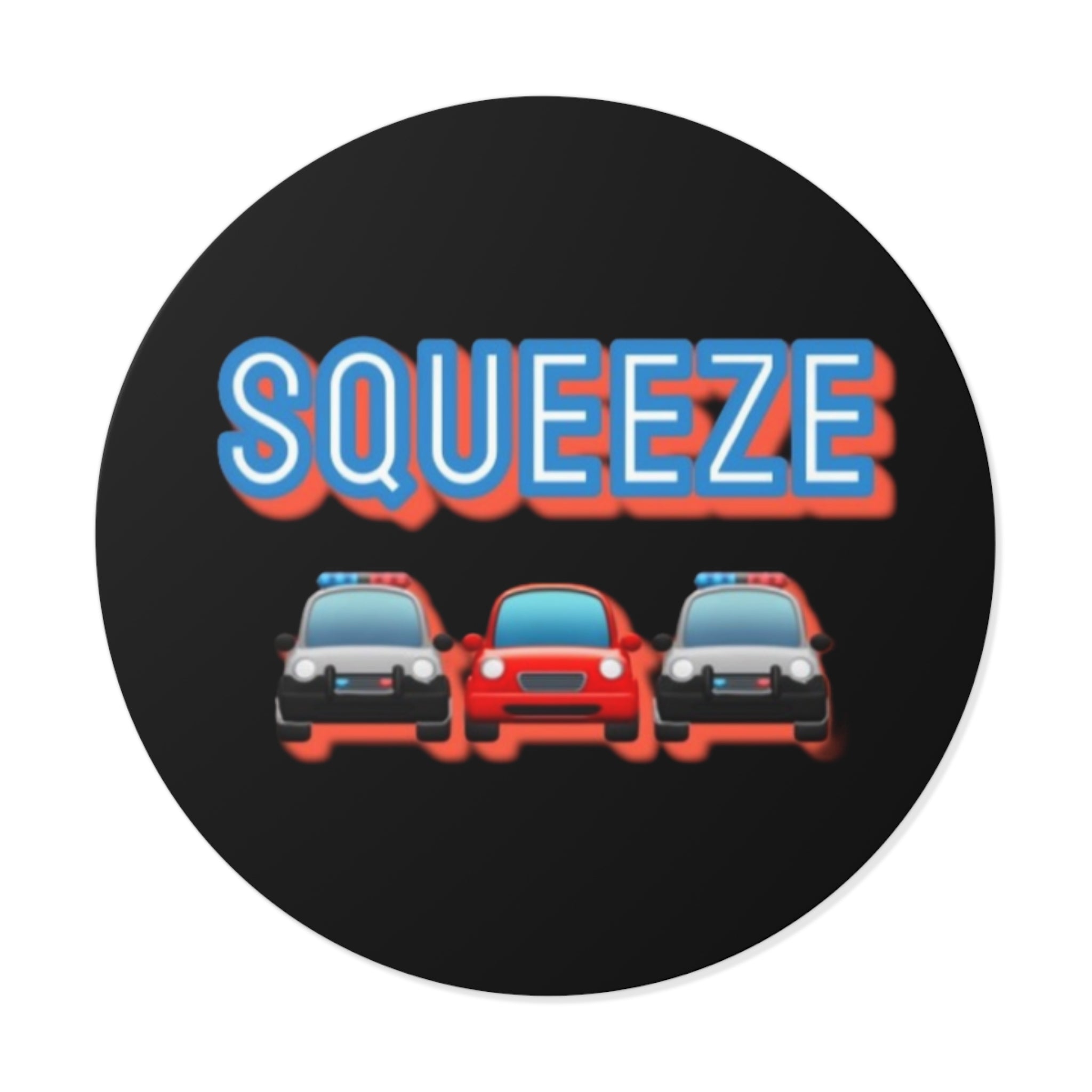 Squeeze Logo Round Vinyl Stickers